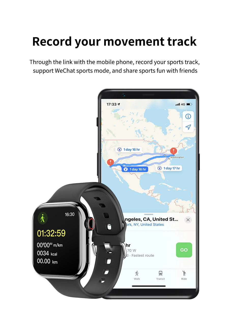 2024 novo relógio inteligente de carregamento sem fio smartwatch, bluetooth, chamadas, unisexo..
