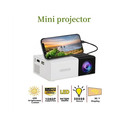 BrightBeam™ – Mini Projetor LED Portátil