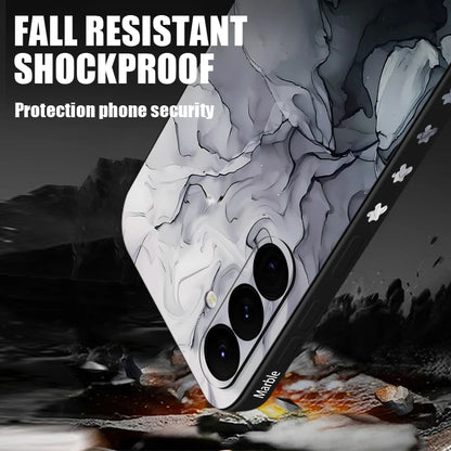 MarbleGrip™ – Capa Marmorizada com Alça de Silicone para Samsung Galaxy