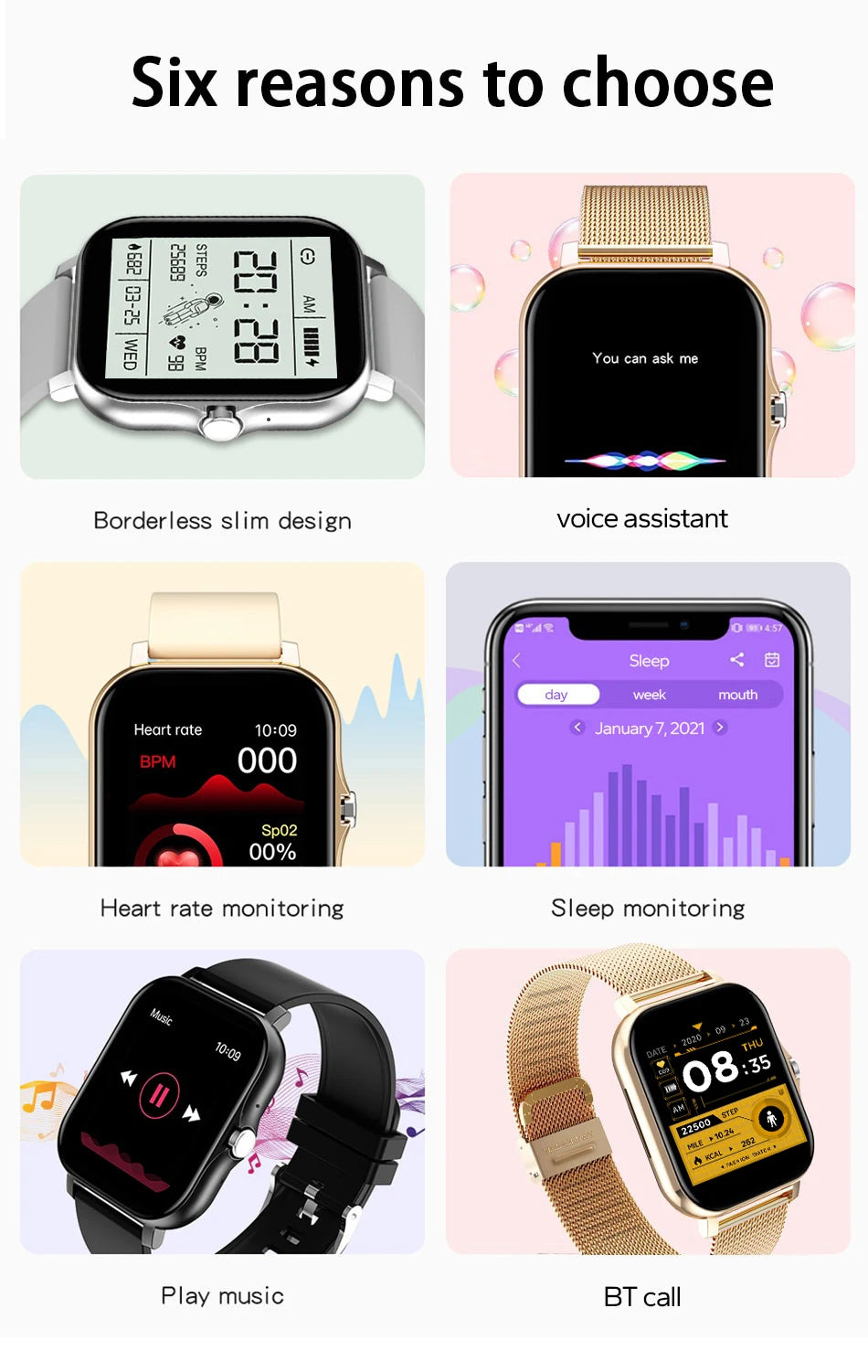 SmartFit 2025™ – Smartwatch Unissexo 1.44'' para Android e iPhone