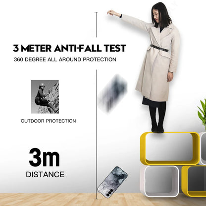 MarbleGrip™ – Capa Marmorizada com Alça de Silicone para Samsung Galaxy